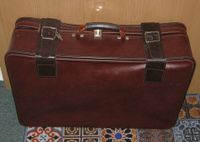 Reisekoffer, Leder, braun, 65/45/20 cm, 20 Kg, tierfr. NR, TOP Sachsen-Anhalt - Wolfen Vorschau