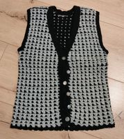 Strickweste Weste schwarz silber Glitzer Damen Retro Größe ca. S Baden-Württemberg - Schelklingen Vorschau