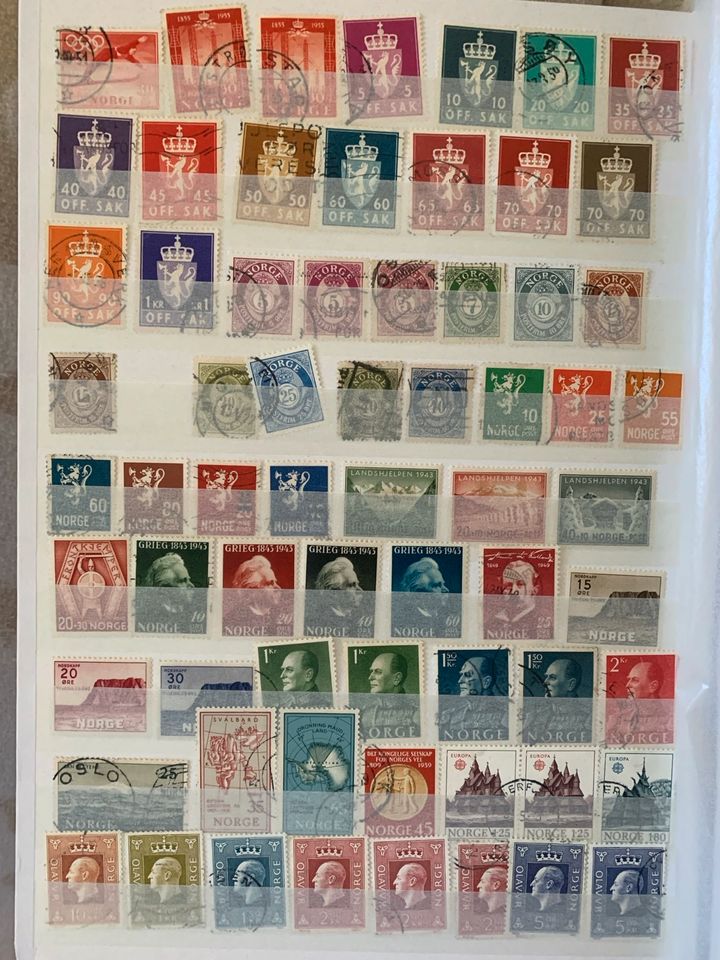 Briefmarken Norwegen ab 1855 Restesammlung in Berlin