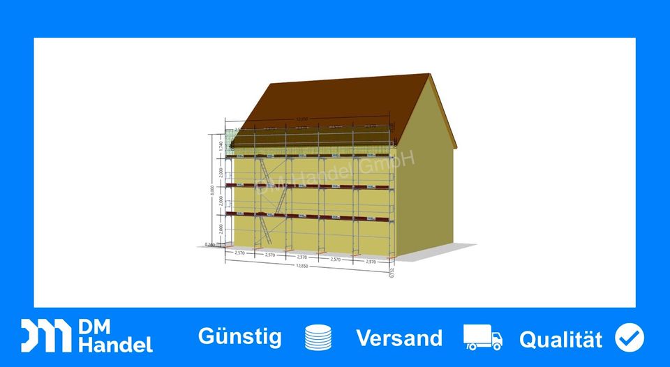 Gerüst Dachfanggerüst 110,51qm Fassadengerüst Neu 2,57m Baugerüst in Murrhardt