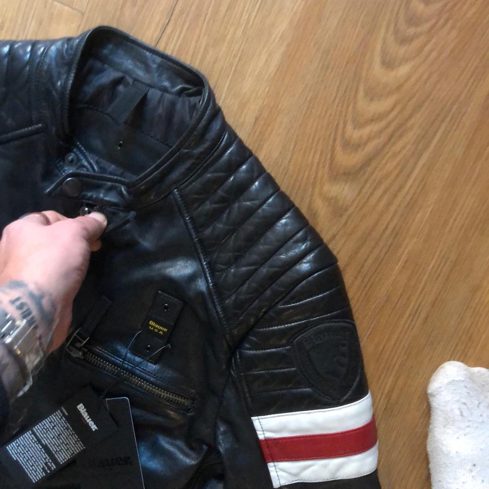 Blauer USA Lederjacke Akron Größe L Captain America NEU in München
