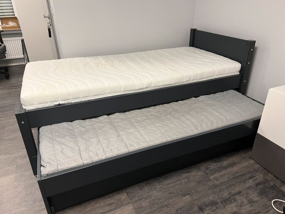 Manis-H Kojenbett Funktionsbett 200x90 Stauraum Kästen Bett in Hahnstätten