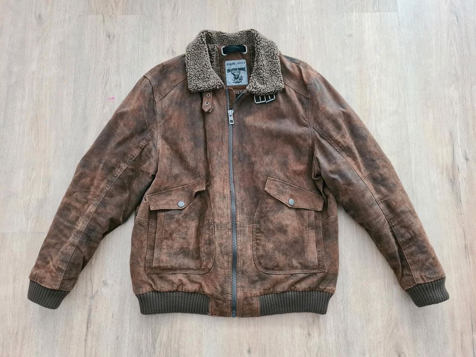 Herren Lederjacke XL 54 braun Echtleder Übergangsjacke in Bergisch Gladbach