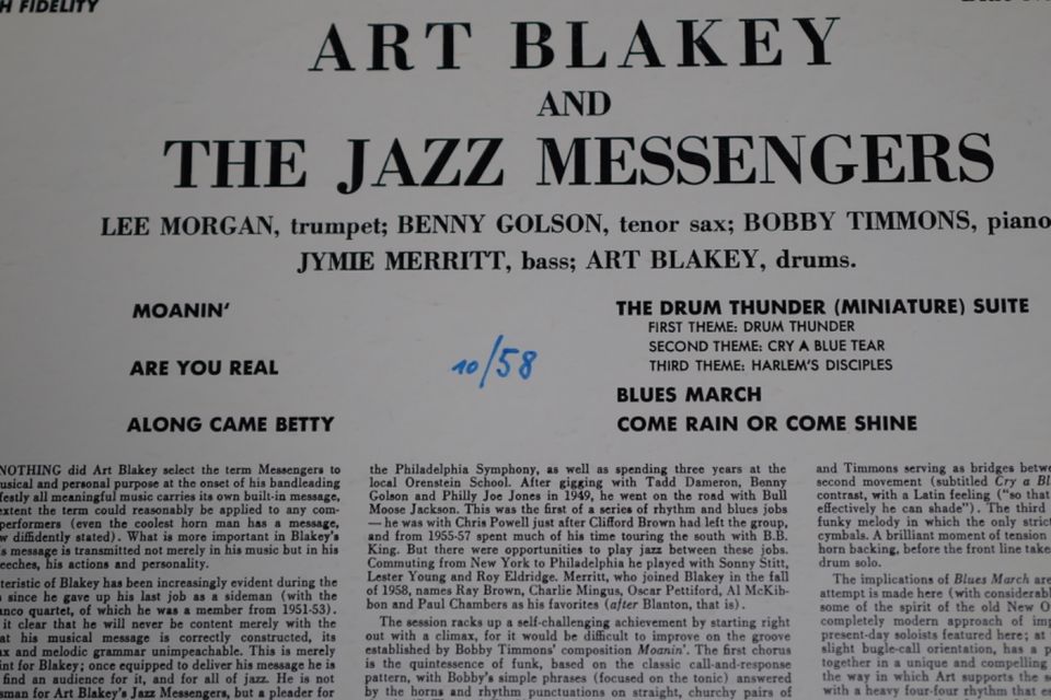 Art Blakey And The Jazz Messengers - STEREO US/62 - Blue Note ‎ in Stein