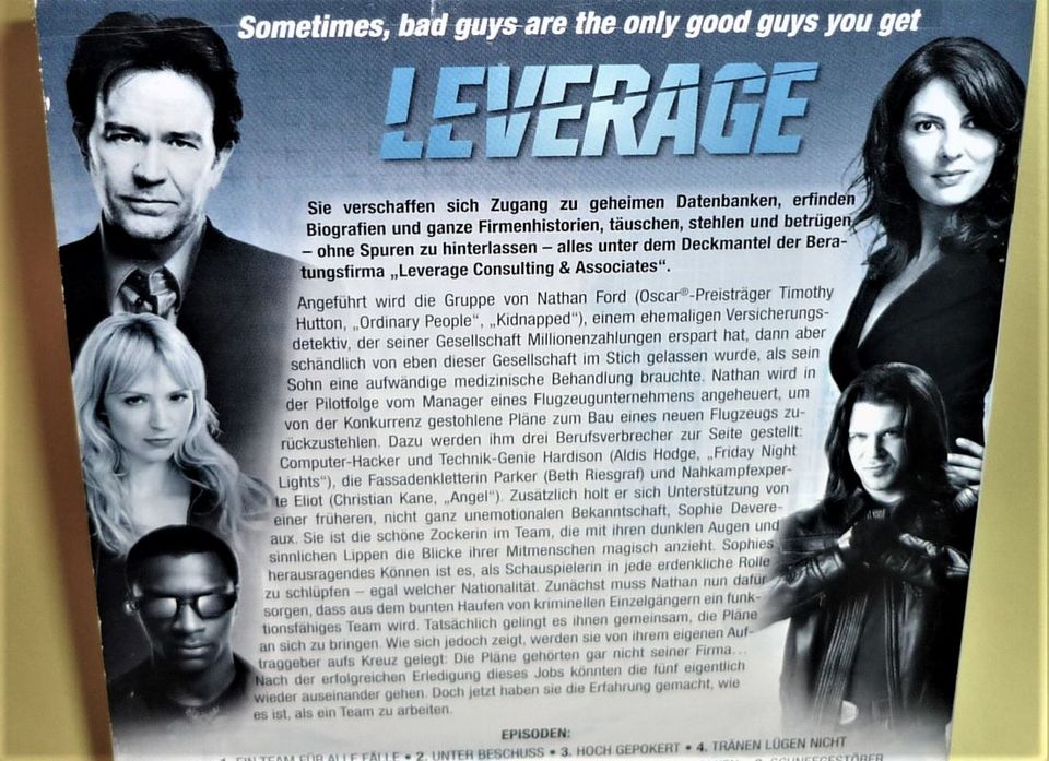 LEVERAGE – Staffel 1 – 3 DVDs – Episoden 1-13  mit Timothy Hutton in München