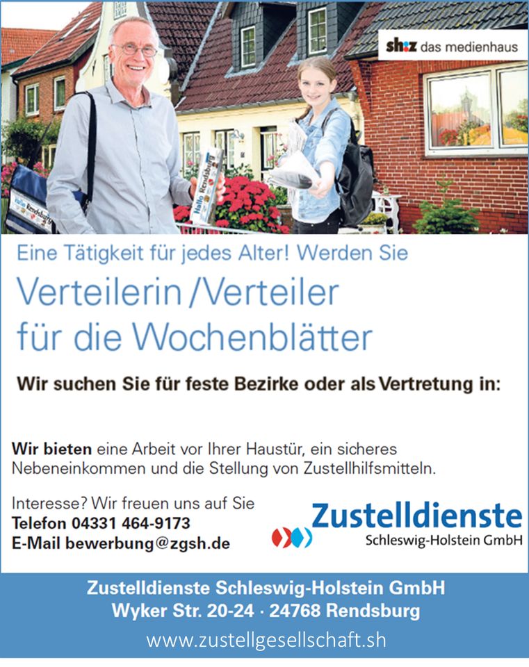 Jetzt Zusteller (m/w/d) für Wochenblätter in Vollerwiek werden ! in Vollerwiek