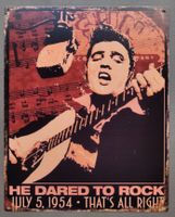 Blechschild Elvis Presley He Dared to Rock Metallbild 25x20cm NEU Niedersachsen - Bissendorf Vorschau