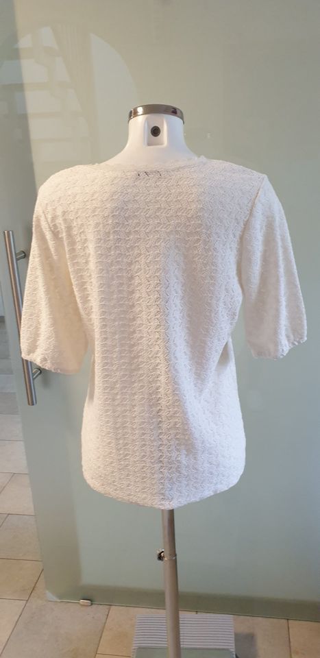 Orsay Damen Shirt T-Shirt Top ❤ L ❤ Spitze ❤ Off White ❤ Wie neu in Bitburg