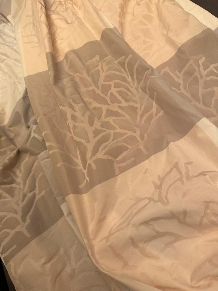 2x Vorhang Gardine kräuselband grau beige weiß 53x245 cm in Hamburg