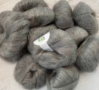 Kid Mohair + Seide Wolle grau Stricken 70% Kidmohair + 30% Silk Baden-Württemberg - Willstätt Vorschau