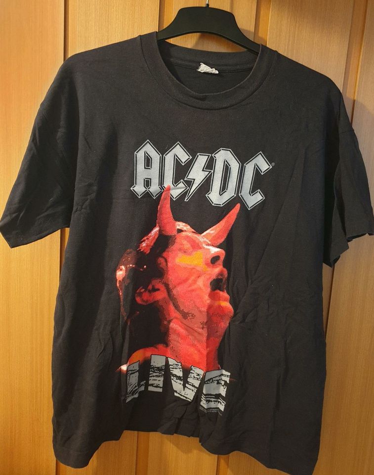Vintage AC/DC Stiff Upper Lip Live Tour Herren Tshirt, XL in Burg