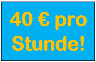 MEGA: 40 € pro Stunde und mehr! in Bautzen