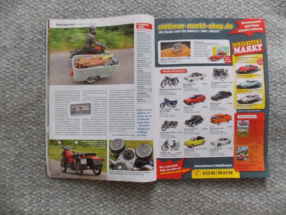 Oldtimer Zeitschriften zur MZ ETZ 250 in Berlin