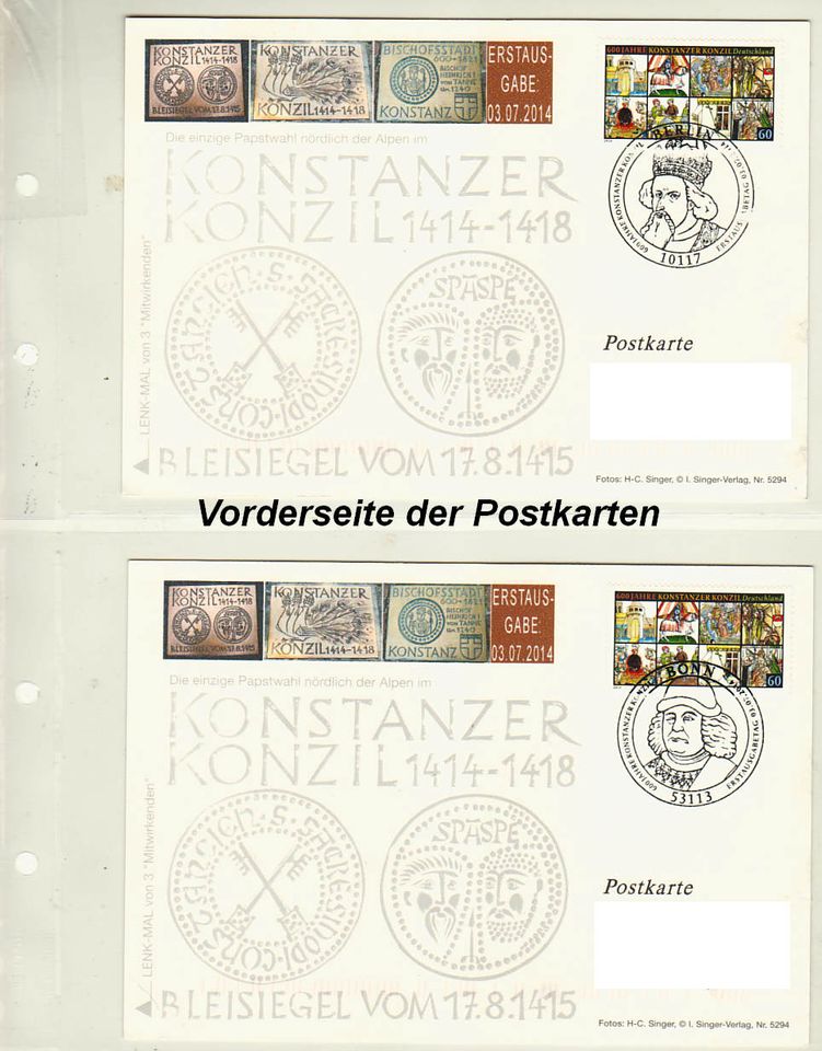 PRIVATE ERSTTAGSBRIEFE 2014 MIT BRIEFMARKEN  DEUTSCHE POST in Schwalbach