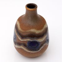 Steingut Vase aus DDR Zeiten Krug Gefäß braun / Blau Chemnitz - Kapellenberg Vorschau