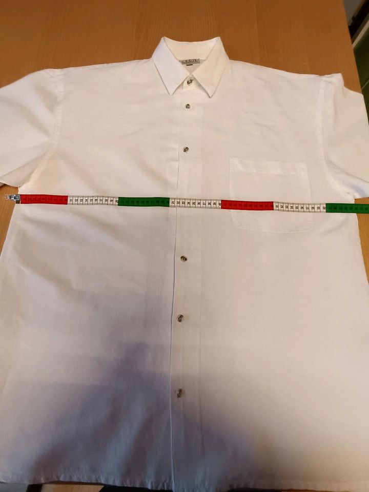 Leinen -Hemd Kurzarm Gr. XL weiß (fällt größer aus) in Karlshuld