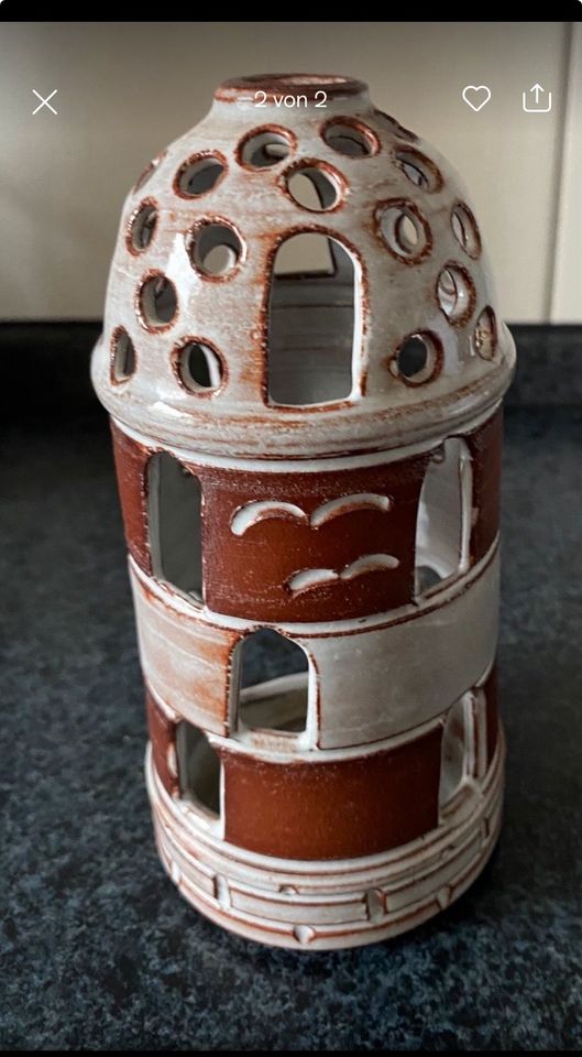 Leuchtturm Teelicht Keramik von Rügen in Oberhausen