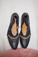 Inuovo Ballerinas Stretch Leder schwarz Kette gold 39 Berlin - Neukölln Vorschau
