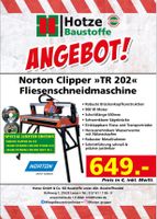 Fliesenschneidmaschine Norton Clipper TR202 **ANGEBOT** Niedersachsen - Leese Vorschau