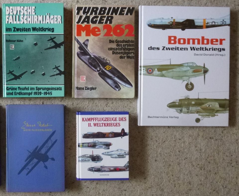 11 Bücher Luftwaffe Me 262, Fallschirmjäger, Kampfflugz. WK 2 etc in Liebenburg