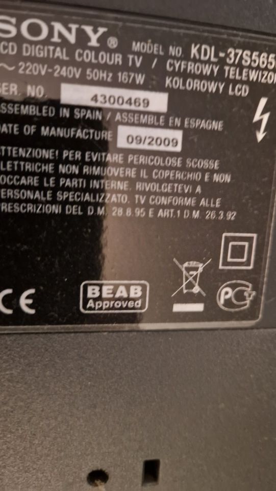 SONY LCD TV Bravia KDL-37S565 in Hamburg