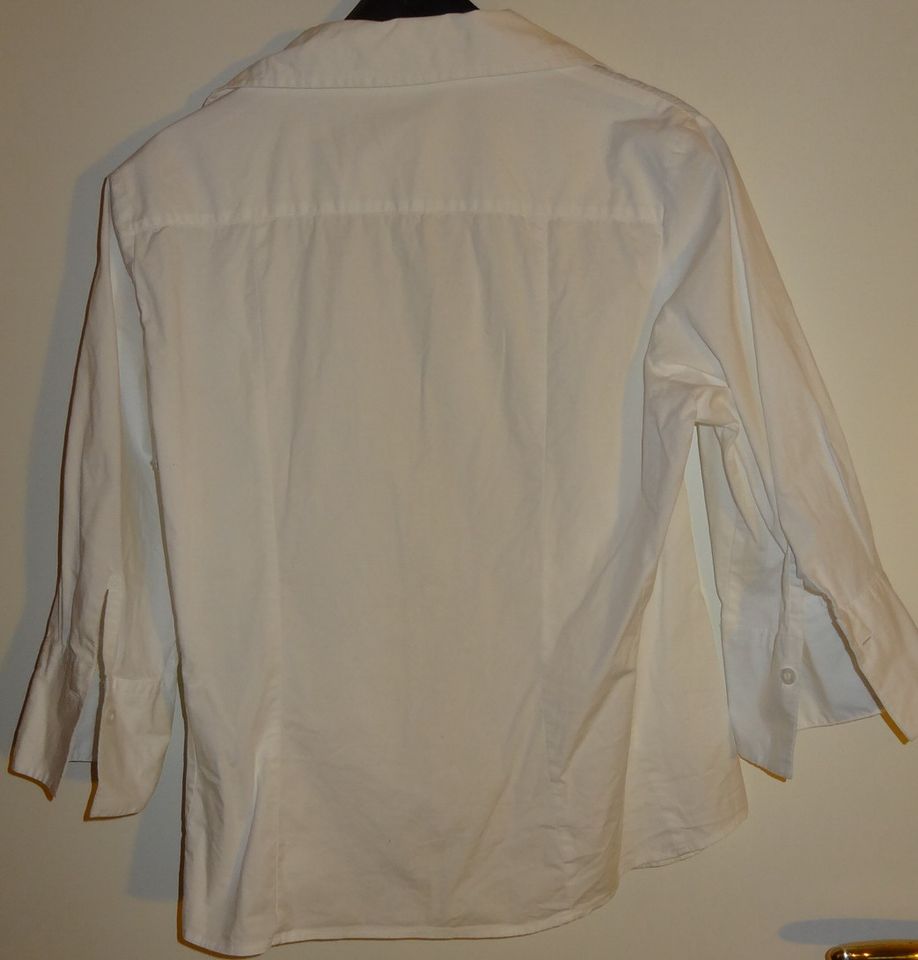 KG C&A Yessica Bluse weiß Langarm Gr. S 97Baumwolle 3Elathan  Kle in Breitscheid