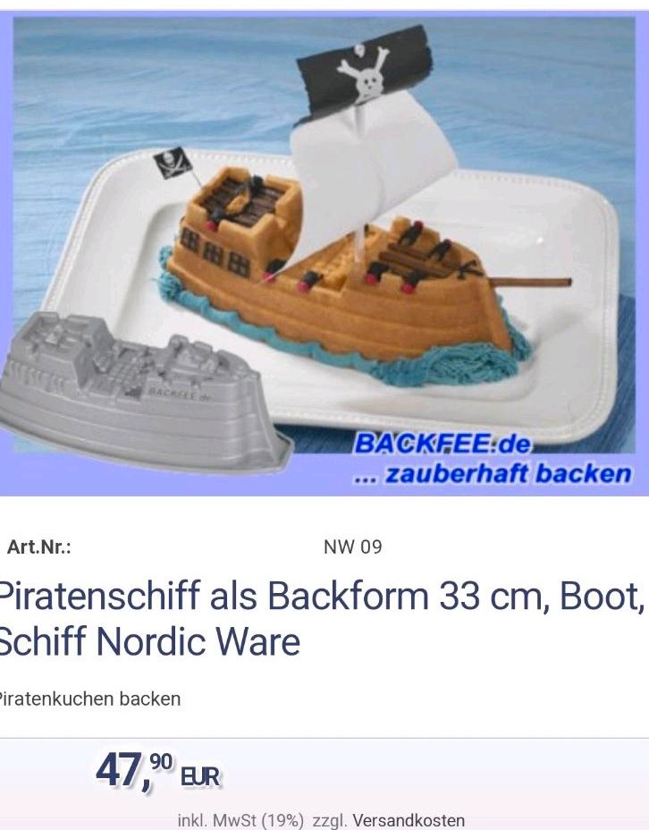 Backform Piratenschiff in Meinerzhagen