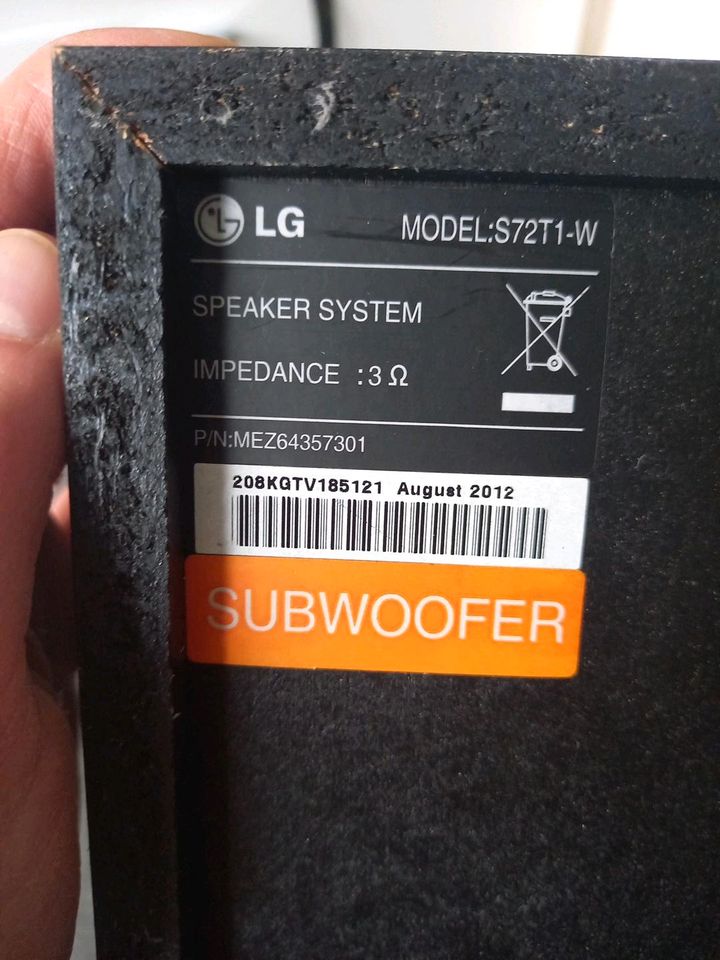 Subwoofer LG Model S72T1-W in Ehingen (Donau)