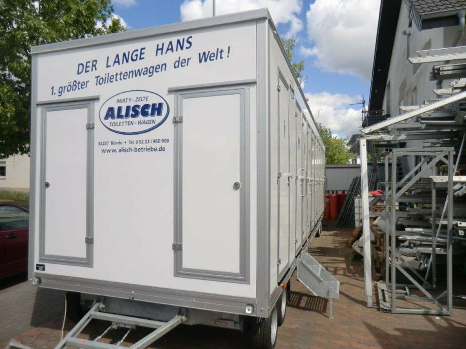 Alisch Toilettenwagen für Größten Events - Open Air - Festival in Bünde