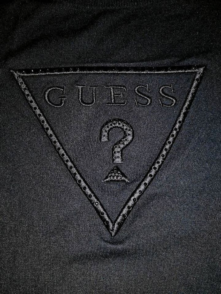 Guess Shirt Top Gr. 38/ 40 Pullover schwarz weiß Strass Neuw S M in Nienburg (Weser)