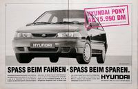 Hyundai Pony Reklame Werbung Berichte 1,3 1,5 LS GLSi GS Tuning Hessen - Hanau Vorschau