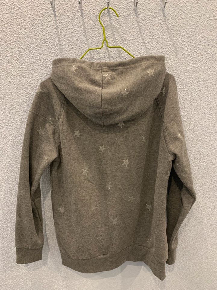 Only Damen Pullover Pulli Sterne Glitzer grau Kapuze  S in Dortmund