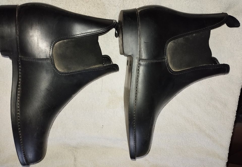 Gummistiefel Reitstiefeletten in schwarz/weinrot Damen Gr.38/39 in Apolda