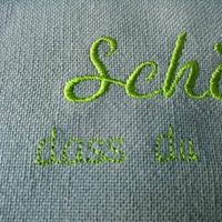 6,50€ Stoffserviette,Serviette,Personalisiert,bestickt Wunschtext Nordrhein-Westfalen - Heinsberg Vorschau