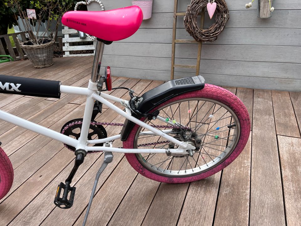 BMX Fahrrad Mädchen | 20 Zoll | Weiß-Rosa-Pink-Lila | UNIKAT in Hagen im Bremischen