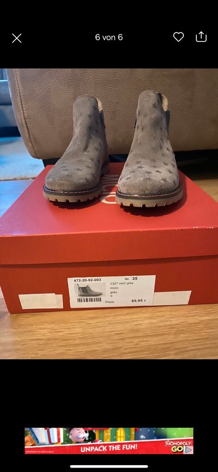 Micio Kinder Winterstiefel/ Schuhe / Chelsea Boots in 35 -NEU in Hamburg