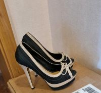 Damen Schuhe, Pumps  schwarz-cream, gr.37 Nordrhein-Westfalen - Velbert Vorschau