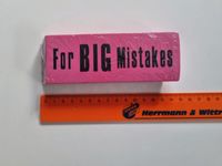 grosser Radiergummi " For BIG Mistakes ", schönes Geschenk Bayern - Oberkotzau Vorschau