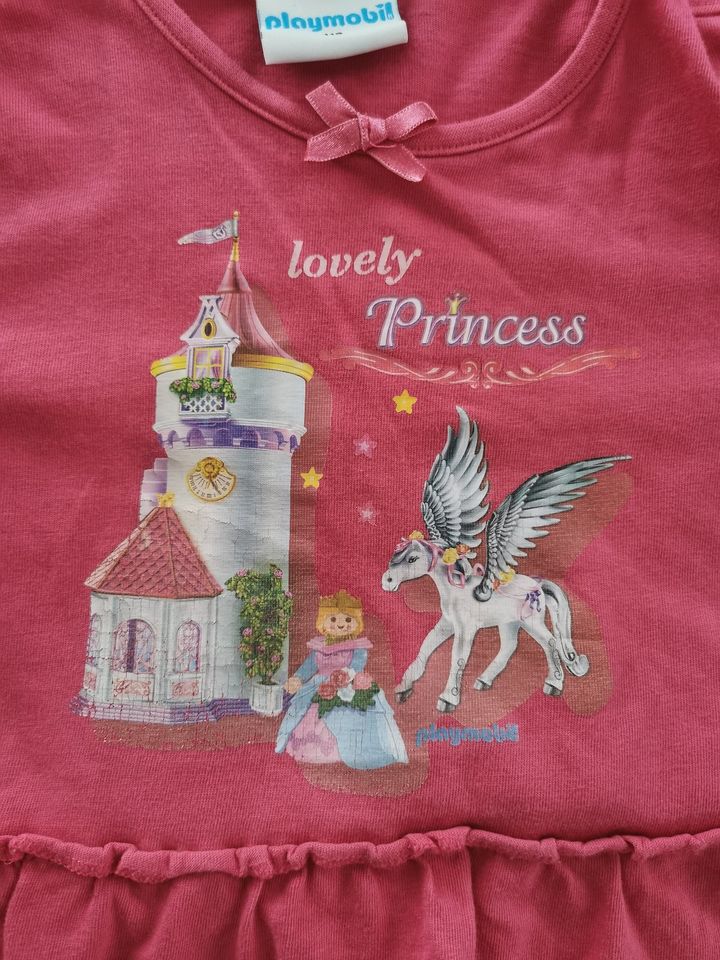 Playmobil Langarm-Kleid 110,Longshirt,Shirt,Pink,Prinzessin,Rüsch in Feuchtwangen