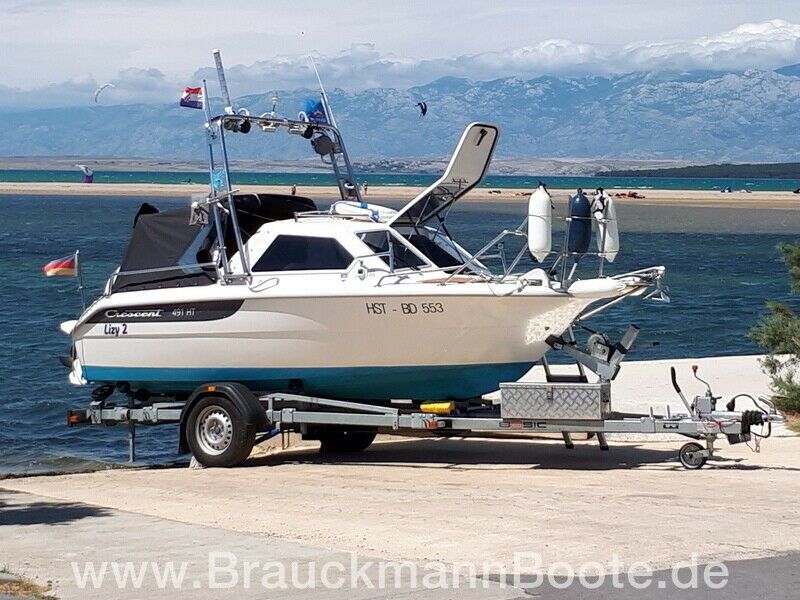 Motorboot Crescent 491 HT Gemini inkl Straßentrailer in Brandenburg an der Havel