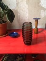Vase |VEB SCHWEPNITZ, Carola, Kristall Rauchglas, 60er DDR 16,5cm Mitte - Wedding Vorschau