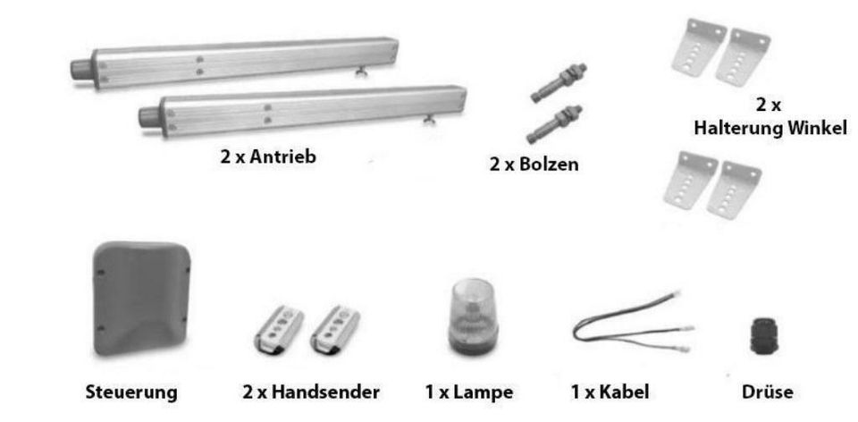 Torantrieb Flügeltoröffner für Doppelflügeltore mit Pforte Funkti in Berlin