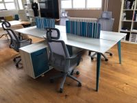 Vierer-Arbeitsplatz 4er Schreibtisch Workstation mit Sichtschutz Frankfurt am Main - Ostend Vorschau