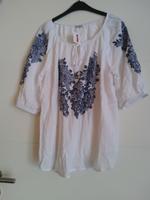 Tunika, Bluse, Carmen, Gr. XL, weiß mit blau, NEU mit Etikett Nordrhein-Westfalen - Ense Vorschau