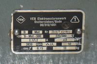 Elektromotor Supportschleifer Maschine DDR VEM  Alumotor 0,5 KW Dresden - Innere Altstadt Vorschau