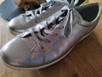 Ecco Damen Schuhe Gr.43 echt Leder in Silber Nordrhein-Westfalen - Nordwalde Vorschau