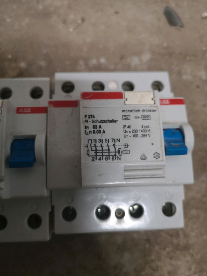 ABB FI 40A 63A 0,03mA mit Messprotokoll RCD in Kappelrodeck