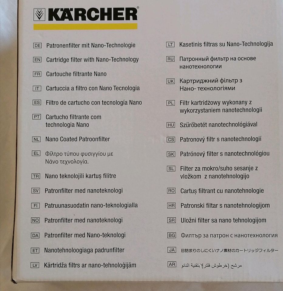 KÄRCHER 6.414-960 Patronenfilter mit Nanotechnologie NEU in OVP in Jork