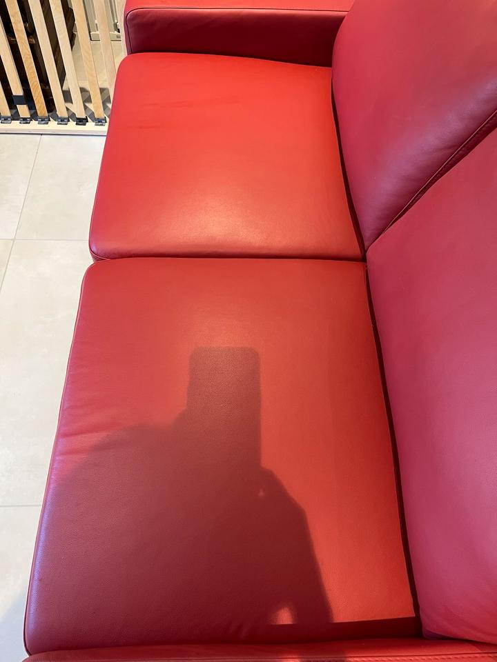 Nappaleder Couch/Sofa Rot Segmüller inkl. Kaufbeleg *Top Zustand* in Münster