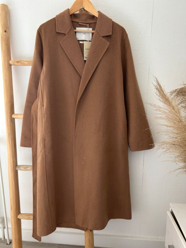 Mango Damen Wollmantel Kimono Stil camel Gr. L neu in Bünde